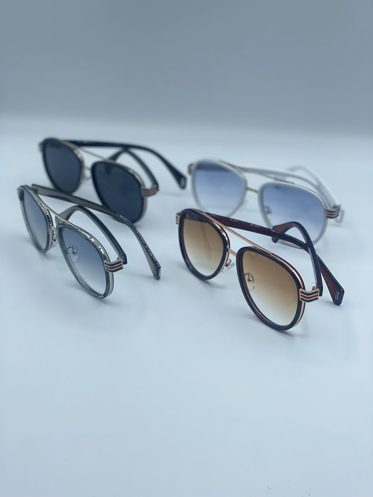 Stylish Framed Sunglasses with Light Tinted Lens