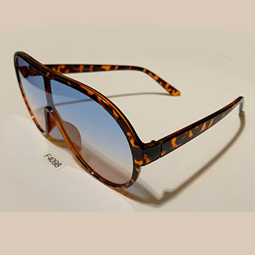 Marble Brown Frame Sunglasses with Blue Tinted Lens